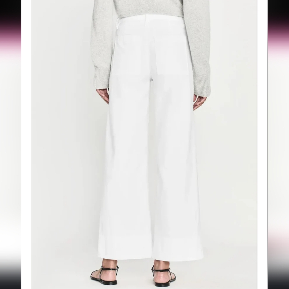 FRAME the 70s patch pocket crop in white Size 24 - Picture 3 of 9